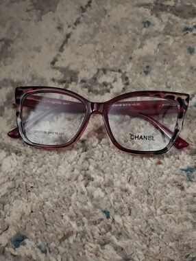 Chanel Women’s Red Transparent Optical Frames